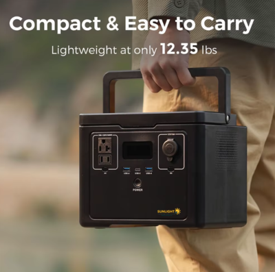 תחנת כוח ניידת SUNLIGHT ENERGY S03Pro 600W