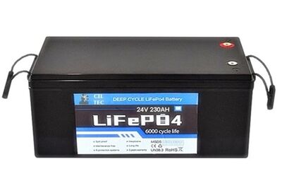 מצבר פריקה עמוקה ליתיום LiFePO4 חכם 24V 230AH
